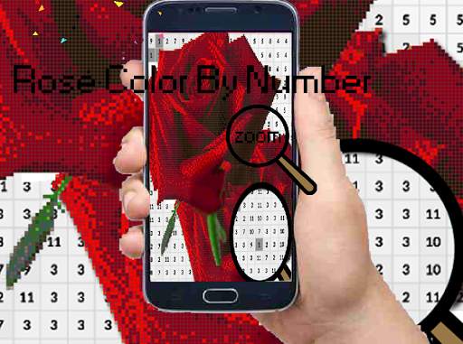 Rose Flower Pixel Art-Color By Number New 2021 1 تصوير الشاشة