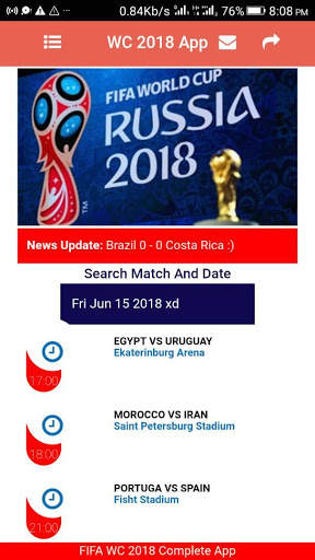 World Cup Russia  2018 Complete App screenshot 8