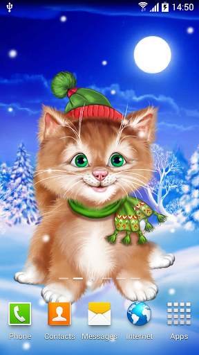 Winter Cat Live Wallpaper screenshot 2