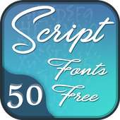 50 Script Fonts Free icon