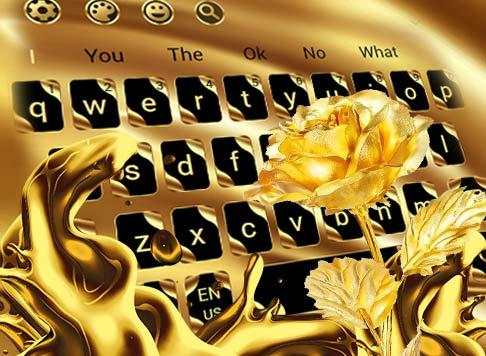Gold Silk and Rose Keyboard 5 تصوير الشاشة