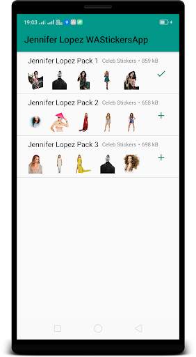 Jennifer Lopez WAStickerApps : Stickers 4 Whatsapp screenshot 1