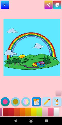 Unicorn Coloring Pages Game for kids glitter screenshot 4