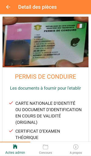 Pièces administratives CI screenshot 4