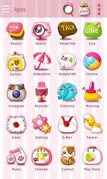Pinky Cat GO Launcher Theme screenshot 3