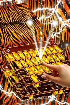 Tema Keyboard Tiger Emas screenshot 3