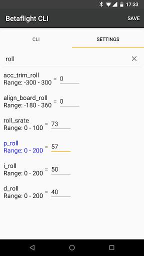 Betaflight CLI screenshot 3