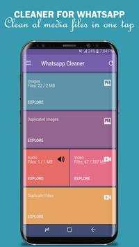 Cleaner for WhatsApp - (Duplicate files & Backup) screenshot 1