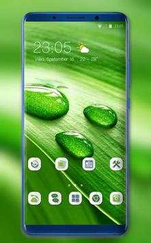 Theme for Nokia X Phone Mi 8 Pro green water drop 1 تصوير الشاشة
