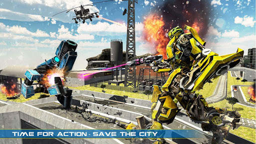 Army Train Robot Transforming War Games screenshot 4