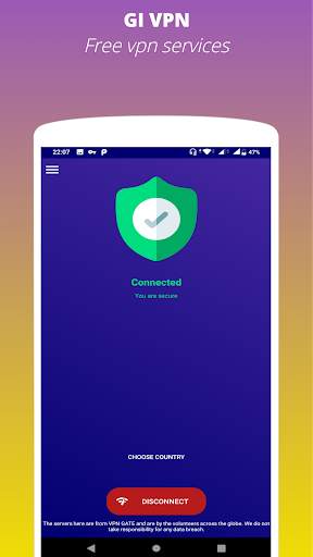 Gi Vpn: Free VPN Without Sign Up and Register screenshot 1