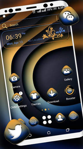 Abstract Curve Art Launcher Theme screenshot 1