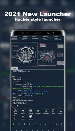 2021 New Launcher - Hacker Style Theme screenshot 1