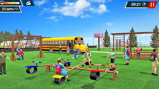 Di luar jalan Tinggi Sekolah Bis Simulator - Bus screenshot 1