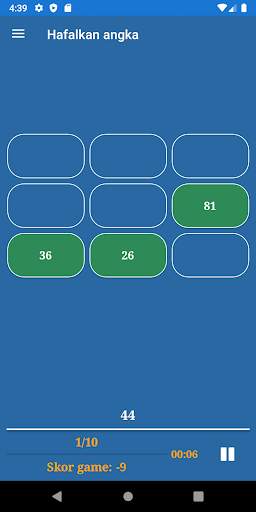 Pelatihan memori screenshot 5