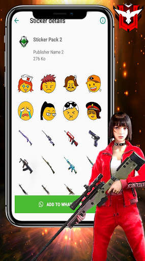 stickers for whatsapp freefire Diamond screenshot 3