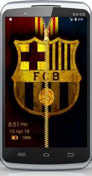 Barcelona Zipper Lock Screen screenshot 1