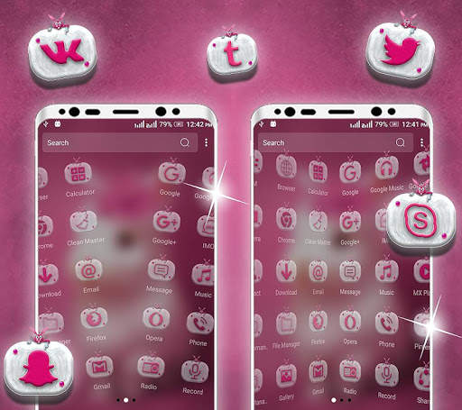 Cute Bunny Launcher Theme screenshot 3