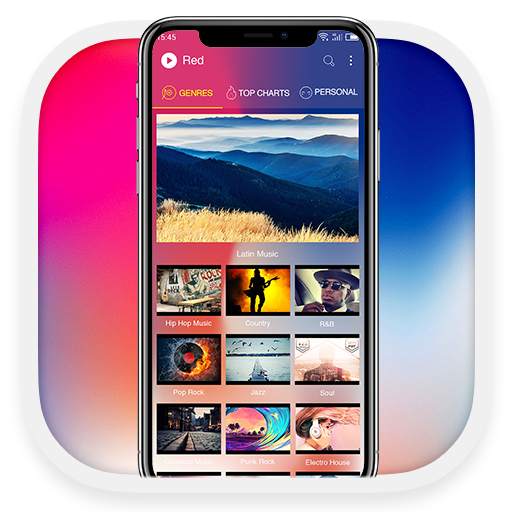 Phone X Music - Red player 4 تصوير الشاشة