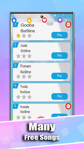 6ix9ine Piano Tiles screenshot 2