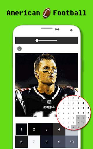 American Football Player Color By Number - Pixel screenshot 1