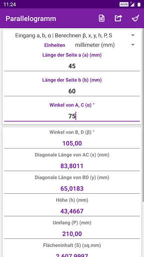 Geometrie Rechner screenshot 3