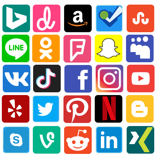 All Social Media and Social Network Browser أيقونة