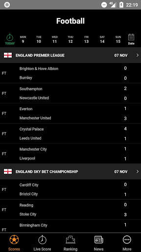 LiveFootball - LiveScore TV screenshot 1