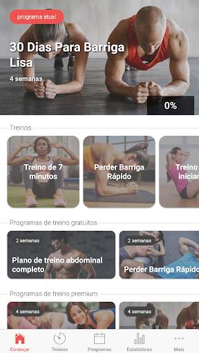 Plano de treino abdominal completo screenshot 1
