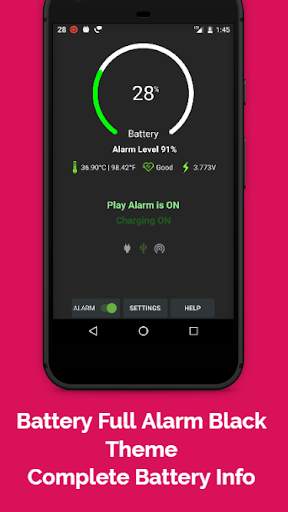 Battery Full Alarm Lite screenshot 1