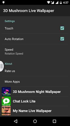3D Mushroom-Sun Live Wallpaper screenshot 4