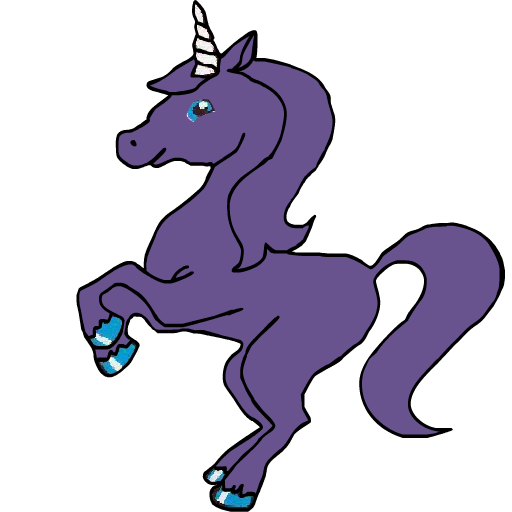 Unicorn and balloons icon