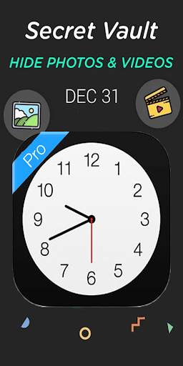 Clock - The Vault : Secret Photo Video Locker Pro screenshot 1