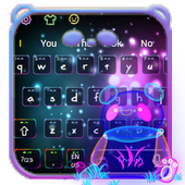 Neon Panda Bear Keyboard icon