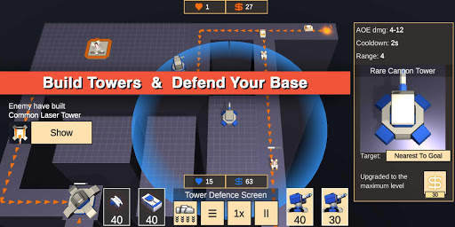 CCG Tower Defense: Offline TD Strategy Game screenshot 1