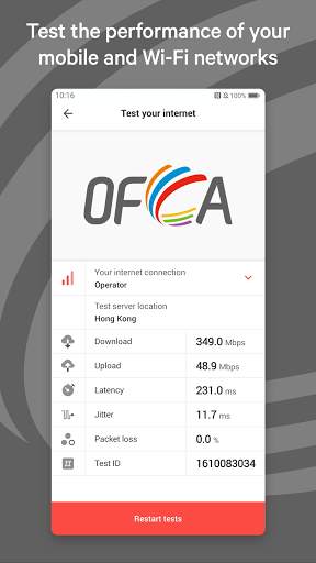 OFCA Broadband PerformanceTest screenshot 2