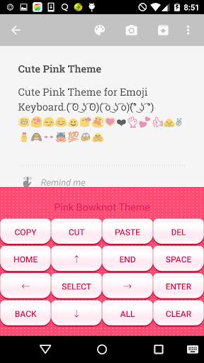 Cute Pink Emoji Keyboard Theme screenshot 3