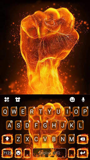 Fire Fist Keyboard Theme screenshot 6
