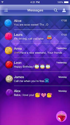 Purple Emoji Keyboard Wallpaper screenshot 5