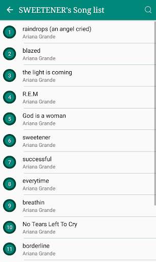 Ariana Grande Songs Lyrics screenshot 2
