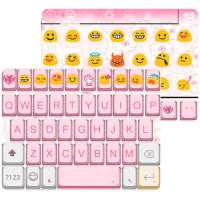 Retro Pink Emoji Keyboard Skin logo