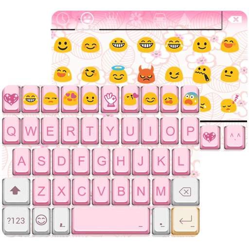Retro Pink Emoji Keyboard Skin 1.3.9