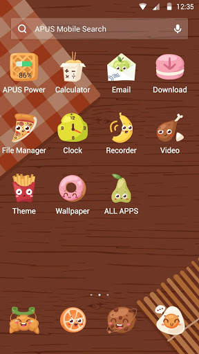 Food-APUS Launcher theme screenshot 2