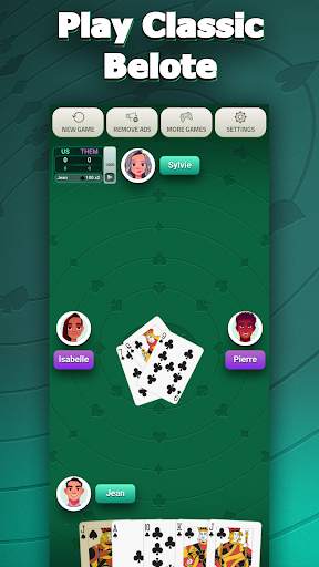 Belote Offline - Single Player screenshot 1