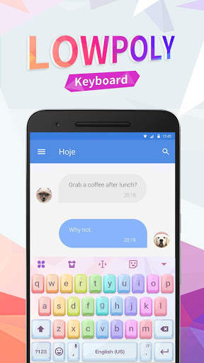 Low Poly Emoji Keyboard Theme for Whatsapp screenshot 2