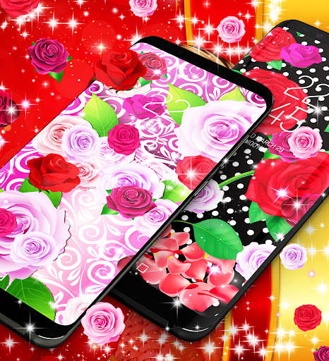Pink red roses live wallpaper screenshot 7