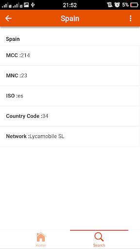 Mobile Country Codes and Mobile Network Codes screenshot 5