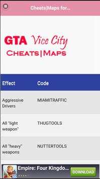 Cheats|Maps for GTA Vice City screenshot 1