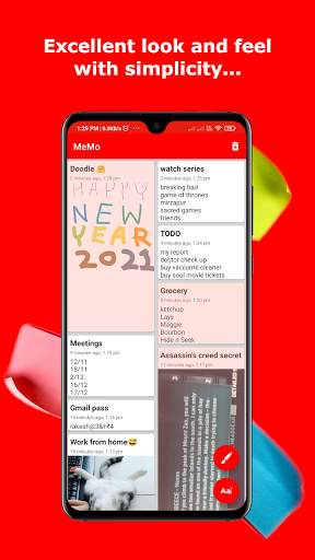 MEMO - Instant Text & Photo notes made simple 2 تصوير الشاشة
