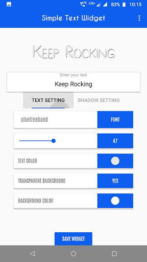 Simple text widget - Text widget for android screenshot 15